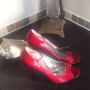 Guess red shoes never worn